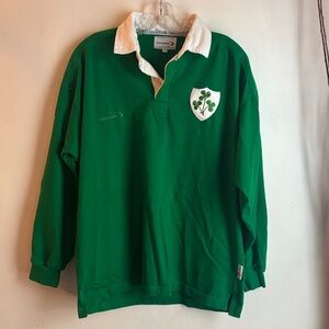 Lansdowne | Vintage Rugby Shirt with Shamrock Crest Sz L